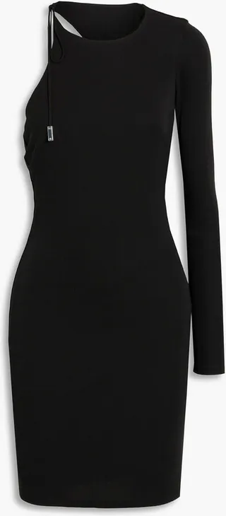 Kayleigh one-sleeve cutout jersey mini dress