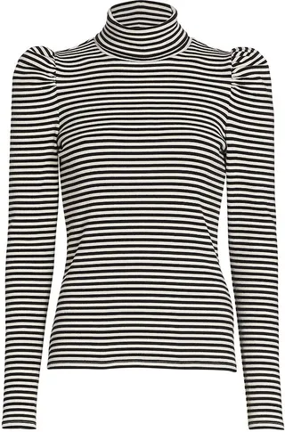 Cedar Striped Cotton Turtleneck