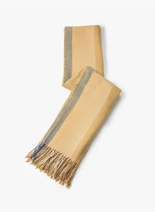Striped Scarf Multicolor Soft Touch Tasseled
