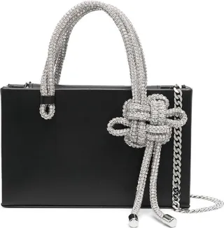 Black Knot-Detail Shoulder Bag