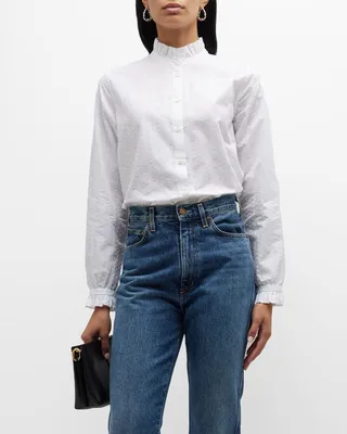 Adda Ruffle Button-Front Shirt