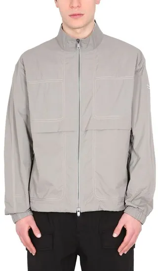 Z Zegna Logo Patch Zipped Bomber Jacket
