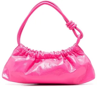 Knot-Detail Ruched Shoulder Bag