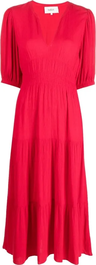 Norma V-neck midi dress