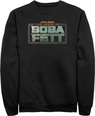 Men's Star Wars: The Book of Boba Fett Distressed Logo Sweatshirt - Black - Medium