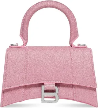 Hourglass glittered tote bag