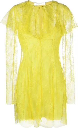 Semi-Sheer Lace Mini Dress