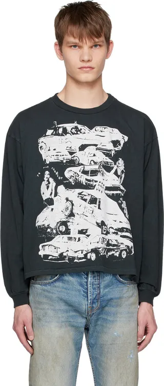 Enfants Riches Déprimés Black Printed Long Sleeve T-Shirt