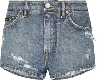 High-Waisted Denim Shorts
