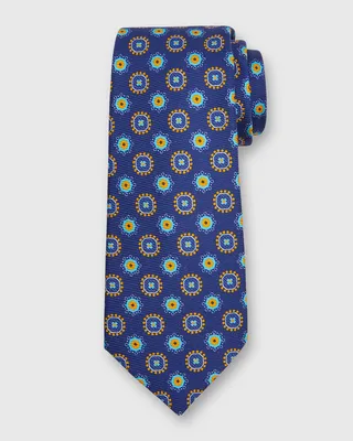 Men's Medallion-Print Silk Tie