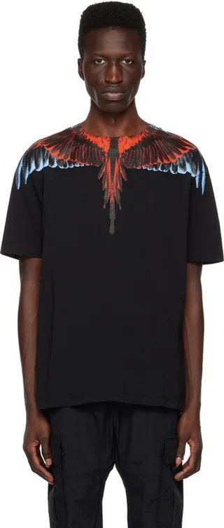 Marcelo Burlon County of Milan Black Icon Wings T-Shirt