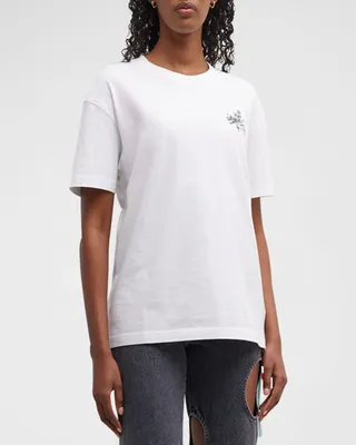 Flower Arrow Printed Casual Tee