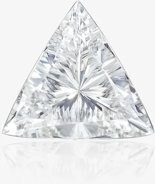 18K White Gold Triangle Diamond Earring