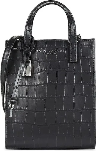 Mini Croc Embossed Leather Tote