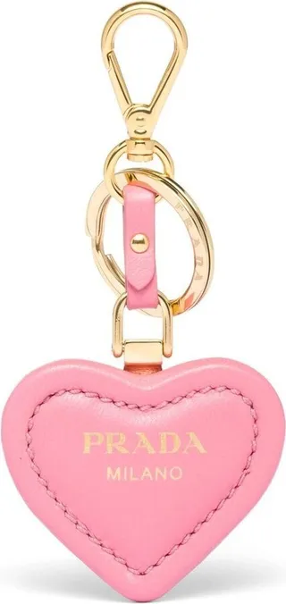 Leather Logo-Print Keyring