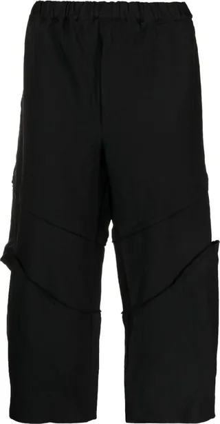 Cropped Frayed Trousers