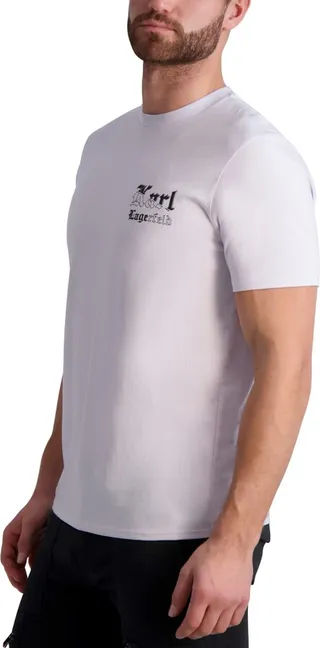 Karl Lagerfeld Paris Men's Slim-Fit Gothik Karl Armor Logo Graphic T-Shirt