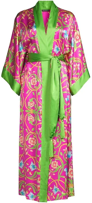 Kamakura Floral Silk Robe