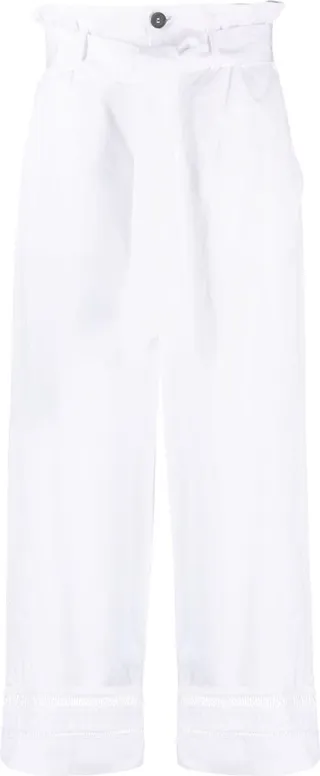 Belted High-Waisted Trousers