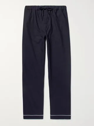 Brushed Cotton-Twill Pyjama Trousers