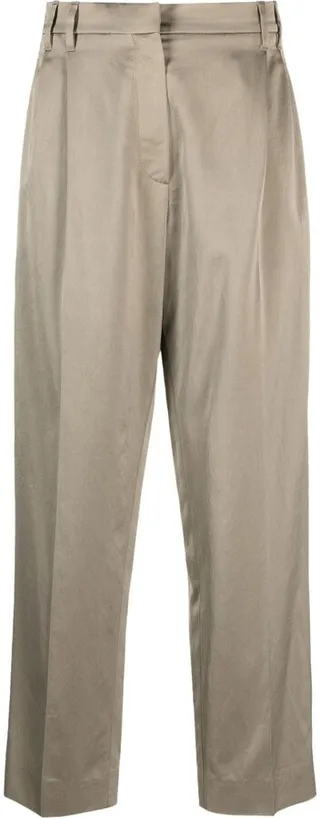 Cropped Straight-Leg Trousers