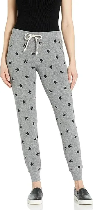 Alternative Printed Fleece Jogger (Eco Grey Stars) Women's Jumpsuit & Rompers One Piece
