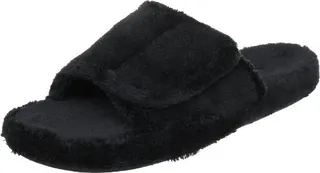 Acorn Men's Spa Slide Slippers with adjustable strap and soft terry lining