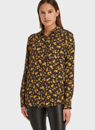 Floral Print Button Down Shirt