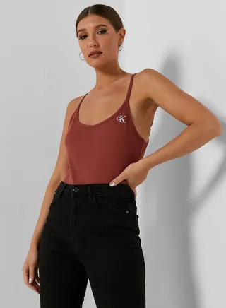 Strappy Logo Ribbed Body
