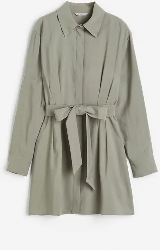 Shirt Dress with Tapered Waist