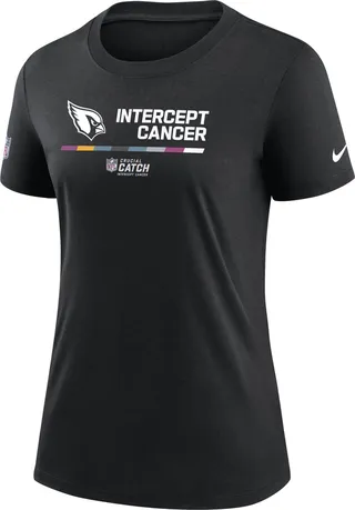 Nike Women's Dri-FIT Crucial Catch (NFL Arizona Cardinals) T-Shirt in Black