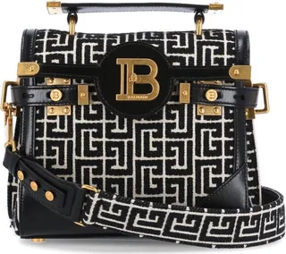 Balmain B-Buzz 23 Logo Jacquard Tote Bag