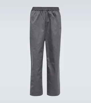 Wide-leg cotton pants