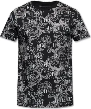 Versace Jeans Couture Logo Patterned Crewneck T-Shirt