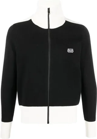 Logo-Patch Zip-Up Jumper