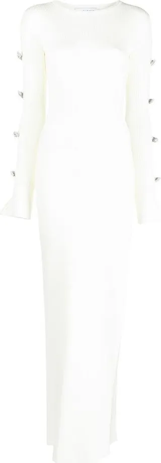 Crystal Bow-Embellished Gown