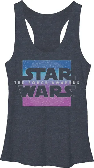 Women's Star Wars The Force Awakens Constellation Logo Racerback Tank Top - Navy Blue Heather - Medium