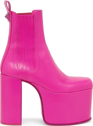 Beatle Platform Leather Booties