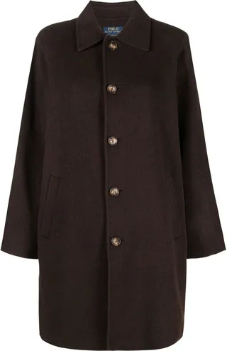 Wool-Blend Single Breasted Coat
