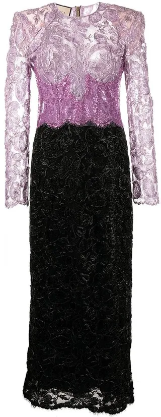 Long-Sleeve Lace Dress