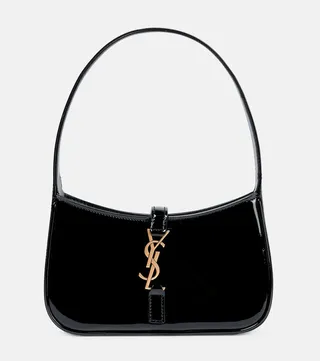 Le 5 a 7 Mini patent leather shoulder bag