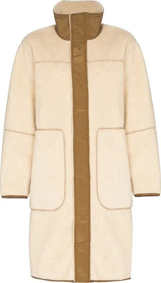 Reaction faux-shearling coat