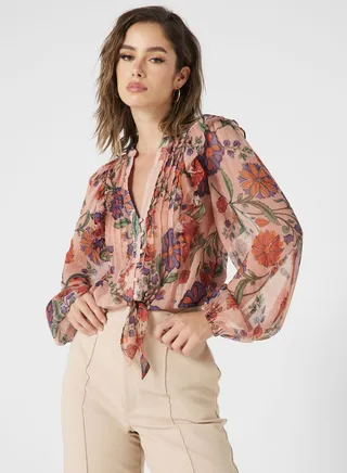 Floral Print Halter Neck Top
