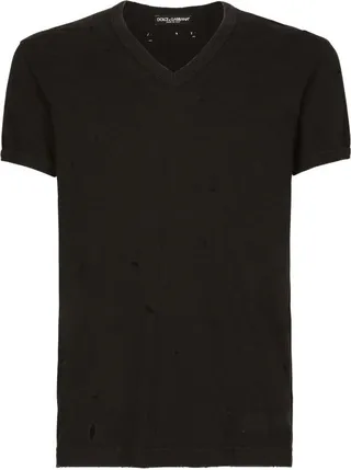 Dolce & Gabbana Cotton Re-Edition V-Neck T-Shirt
