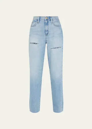 Ms. Monroe Distressed Loose Straight Jeans