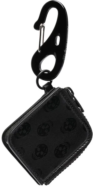 Skull logo print keyring pouch