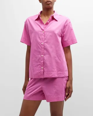 Short Sandwashed Organic Cotton Pajama Set