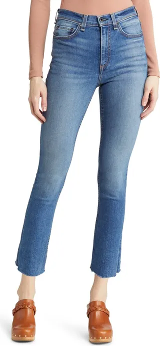 Split Crop Bootcut Jeans