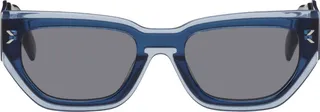 MCQ Blue Rectangular Sunglasses