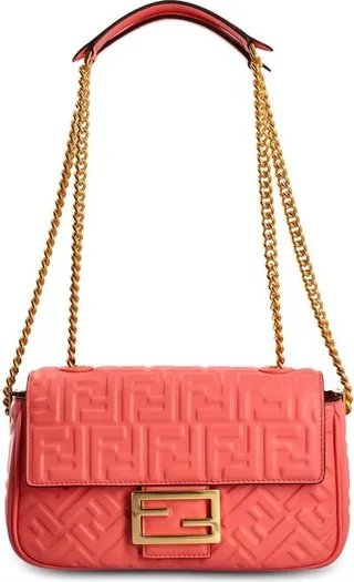 Fendi Baguette Chain Midi Shoulder Bag